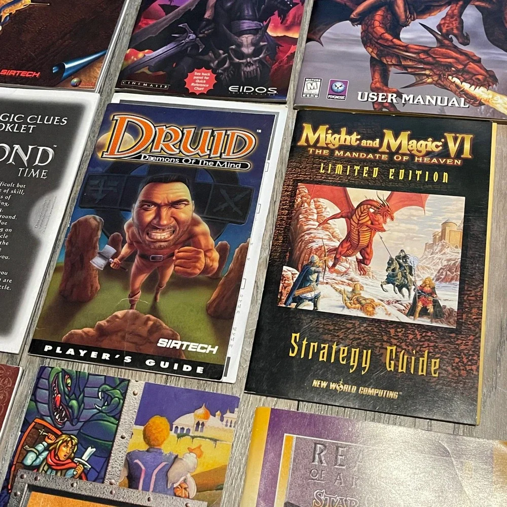 16 PC Game Manual Lot Might and Magic Quest for Glory Fable Dungeons & Dragons